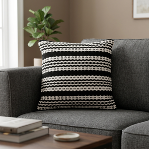 STAR HOMETEX Luxury Striped Handwoven Square Home <b>Cushion</b> Digital Printed Envelop Closure Washable Customizable 75%Wool 25% - Product Image 6