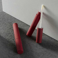 Conteneur cosmétique vide pour mascara en aluminium/plastique rond de 4 ml avec bouchon à vis et brosse, impression de logo personnalisée