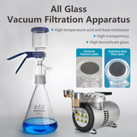 Laboratorium 2000ml pelat Titanium semua perangkat Filter kaca pelat logam filtrasi Lab Manual vakum