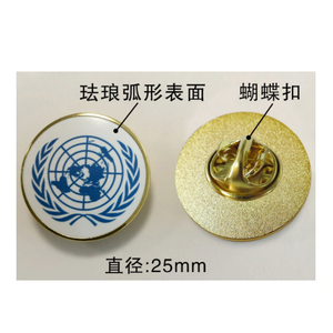 Insignia Metálica con Pin para Boina de las Naciones Unidas DFB102, Logotipo de la ONU, Signos de los Objetivos de Desarrollo Sostenible - Product Image 6