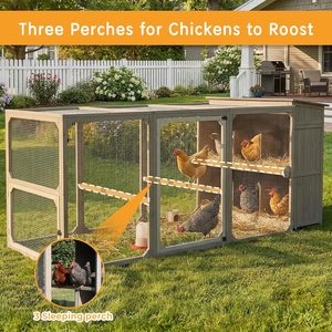 Gallinero Grande de Metal con Cubierta Impermeable para Exteriores, 6 Nidos para 4-6 Gallinas, Uso en Jardín o Granja - Product Image 5