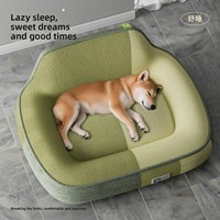Lits pour chiens et chats de grande taille en mousse à mémoire de forme orthopédique personnalisés en usine, canapés pour animaux de compagnie, coussin imperméable, housse amovible lavable