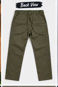 Pantalones Cargo de Algodón para Hombre con Bolsillos Laterales Utilitarios, Cintura Elástica, Corte Relajado, Costuras Duraderas y Estilo Moderno para el Día a Día - Product Image 4