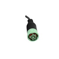 Kabel Diagnostik Truk Tipe 2 J1939 9P Plug ke Obd2 Female Custom Wiring Harness, Kabel Eld Tahan Air dengan Konduktor Tembaga