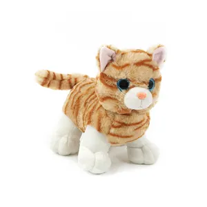 Low price sale above 3 yeas old child yellow animal cat plush stuffed toys