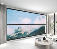 Main courante moderne en acier inoxydable de 136mm de large levage intelligent fenêtres à suspension unique pliantes motif d'ouverture verticale insonorisé