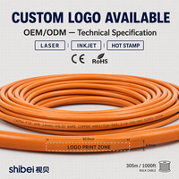 Cable de Red Ethernet Shibei CAT5e F/UTP Blindado, Sólido, 4 Pares, 24AWG, Cobre, 305m, para Sistema de Seguridad CCTV, Precio de Fábrica