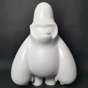 Statue de King Kong en résine en stock d'usine, sculpture de gorille en fibre de verre - Product Image 1