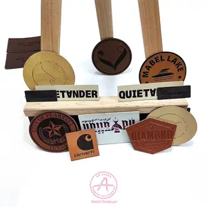 Изготовитель на заказ кожаный патч логотип тисненые кожаные патчи для сумочки, кожаные этикетки для шляпы/одежды
