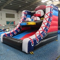 Expédition rapide par avion jusqu'à votre porte, jeu de tir au basket gonflable en PVC 3x3m, jeu de basket gonflable pour fête foraine