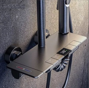 Set Doccia Termostatico di Lusso con Display Digitale, Tasti in Rame, Barra Scorrevole e Controllo della Temperatura, Stile Little Red Book - Product Image 3