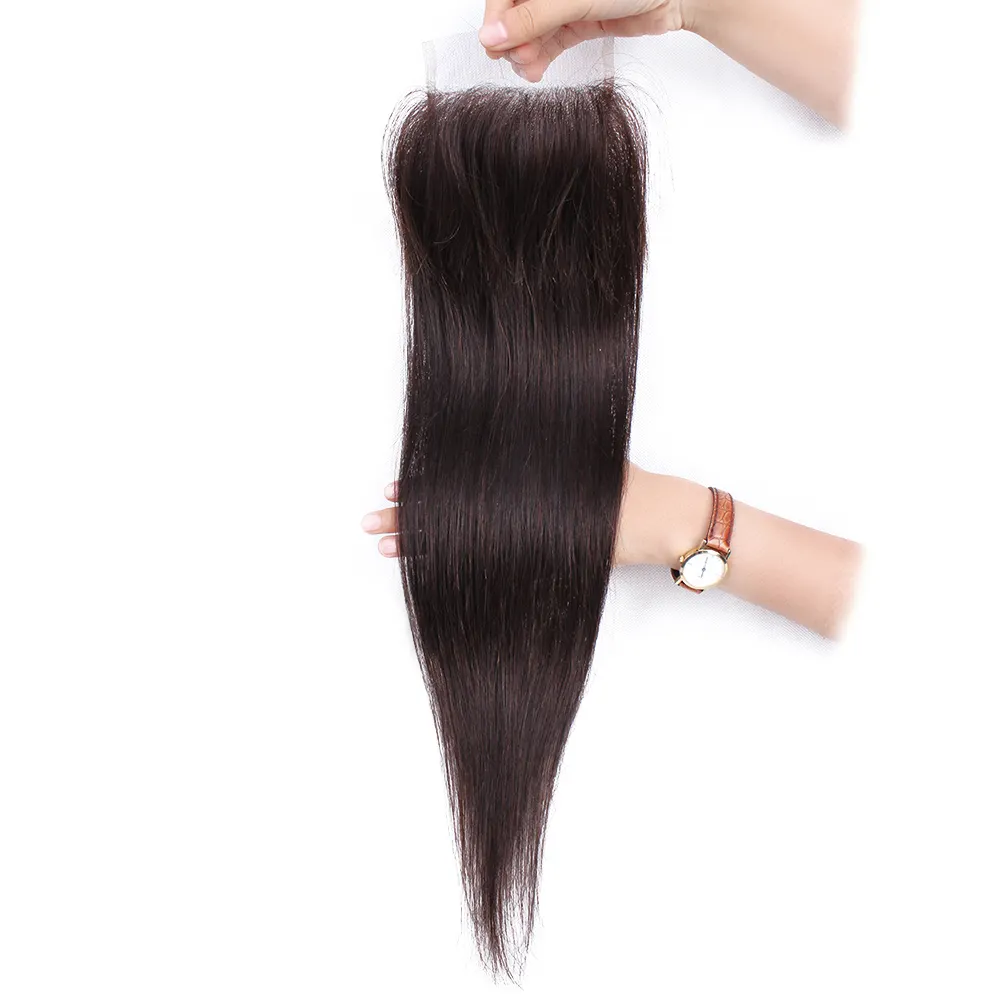 HD Lace Closure 4x4 100% Human Hair Body Wave Closure Brazilian Hair Weaving Brown Lace Frontal Closure Free Part Wholesale