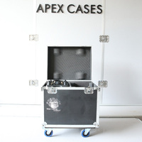 APEX CASES Flight case robuste et ignifuge pour éclairage de scène, conception personnalisée, pour projecteurs Bee Eye Moving Head, avec roues pivotantes de 4 pouces