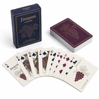 Cartes à Jouer Promotionnelles Personnalisées Jinayon pour Bar à Vin, Jeu de Cartes Hôtelières en Papier Couché 300g avec Dorure Mate