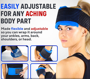 Wieder verwendbares Kalt-/Heiß gel paket zur Wiederherstellung von Sport verletzungen, Mehrzweck-Eis beutel mit verstellbaren Trägern für Gelenke und Muskel therapie - Product Image 4