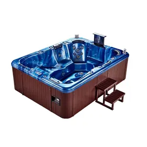 Bồn Tắm Spa Bơi Acrylic 6 Người Mát Xa Từ Nhà Máy Trung Quốc Bồn Nước Nóng Xoáy Nước Ngoài Trời