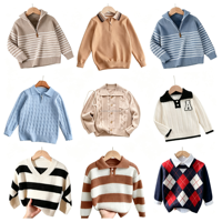Jungen V-Ausschnitt Strickjacke Einreihig Kinder-Oberbekleidung für Frühling und Herbst, Pullover