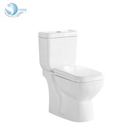 WC deux pièces blanc à double chasse, en céramique, à évacuation verticale, économique, pour salle de bain