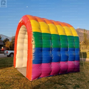 Tente tunnel gonflable personnalisée de 3 m, tunnel <span class=keywords><strong>arc</strong></span>-<span class=keywords><strong>en</strong></span>-<span class=keywords><strong>ciel</strong></span> coloré avec logo pour <span class=keywords><strong>grand</strong></span> lancement/événement communautaire/fête/école - Product Image 1