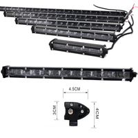 Nueva Barra de luz LED delgada de una sola fila 12V 8,8 pulgadas 18W 6d Barra de luz LED de 18 vatios luz todoterreno para camiones todoterreno