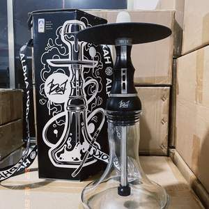 Vente en gros de narguilé en acier inoxydable narguilé shisha de luxe style allemand huka narguilé en résine ensemble de shisha en métal et verre - Product Image 2