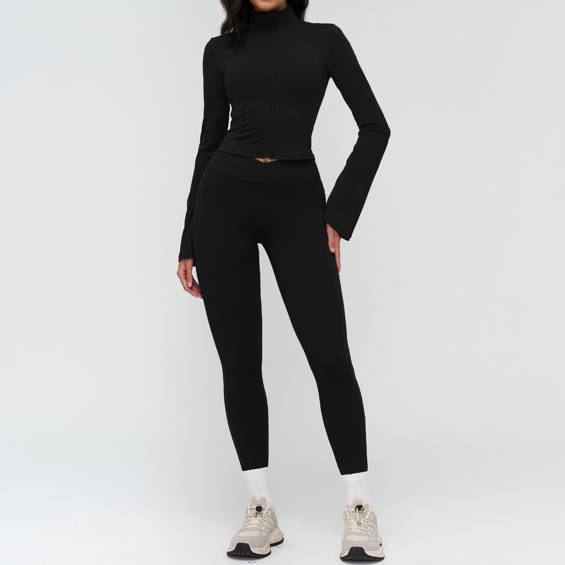 Black jacket+leggings