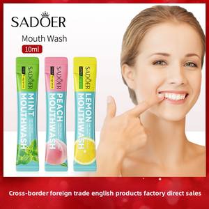 Sadoer All-Engelse Draagbare Wegwerp Mondverzorging Mondwater Strips Organische Munt Spray Voor Tanden Bleken Heldere Vloeistof - Product Image 3