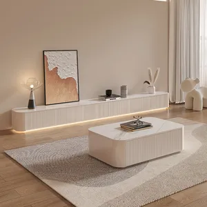Moderne Luxus-Wohn möbel TV-Ständer und Couch tisch Set Wand einheit TV-Tisch Medien konsole TV-Schrank für Wohnzimmer