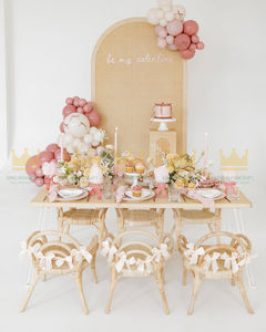 Chaise en rotin naturel faite à la main pour fête d'anniversaire d'enfants |   Chaise pour enfants en osier écologique pour événements - Product Image 4