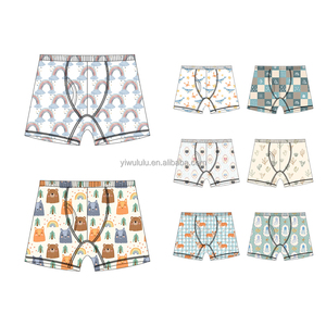 Vente en gros de sous-vêtements pour bébés en fibre de bambou avec motifs personnalisés, boxers confortables avec ceinture solide et taille élastique en tissu doux pour enfants et garçons - Product Image 2