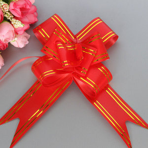 Pita Tarik Berpinggir Emas 3cm - 10 Pcs/Pak Pita Bunga Tarik DIY untuk Pembungkus Kado Apel, Dekorasi Liburan & Festival - Product Image 3