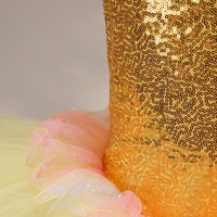 Robe tutu en tulle à volants AL-P030 pour filles, jupe de danse, justaucorps à paillettes, tenue de danse pour tout-petits, costumes de performance de ballet