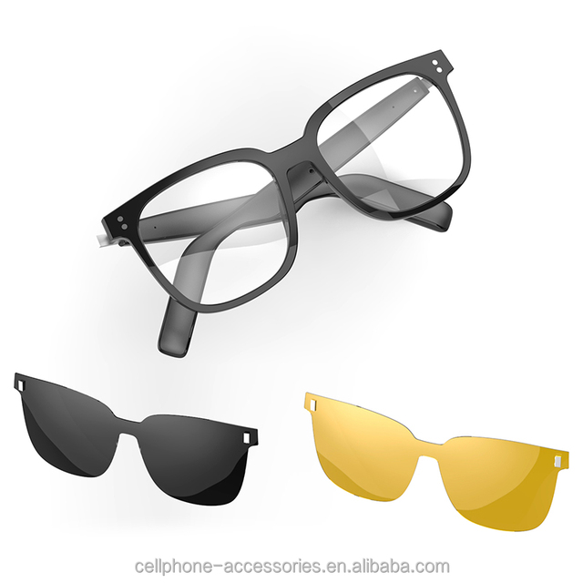 Smart Glasses AI Bluetooth Music Glasses Removable Magnetic Anti-Blue Light Lenses Audio Eyewear with Music Play Calling