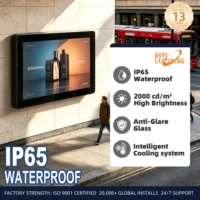 Affichage numérique LCD extérieur mural 4K IP65 avec haute luminosité, étanche, animation, utilisation en magasin de détail