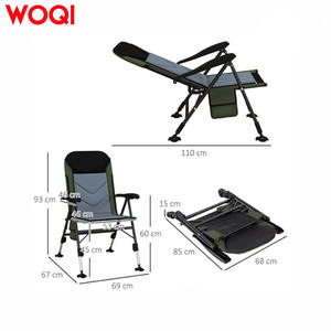 Chaise de pêche pliante Woqi 67x68x93 cm, portable et robuste, pour la pêche à la carpe - Product Image 1