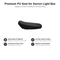 Coussin de siège en mousse souple de remplacement pour Sur-Ron Light Bee X S, coussin de siège confortable en cuir PU imperméable pour moto électrique tout-terrain