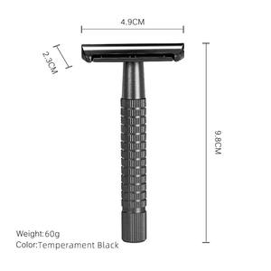 कस्टम लोगो रंगीन इको धातु हैंडल महिला चेहरे के बालों को हटाने वाले ट्रिमर की सुरक्षा रेजर सुरक्षा रेजर - Product Image 4