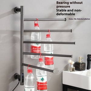 Toallero eléctrico inteligente <span class=keywords><strong>de</strong></span> acero inoxidable, diseño giratorio sin taladro con calefacción para baño, transfronterizo para productos <span class=keywords><strong>de</strong></span> <span class=keywords><strong>Amazon</strong></span> - Product Image 2