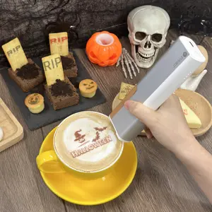 Cadeau d'Halloween! EVEBOT PrintPen-Imprimante alimentaire portable pour le bricolage-Machine d'impression de café-Yaourt-Gâteau-Chocolat-Biscuits-Stylo imprimante à encre