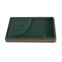 Plateau de présentation de bijoux en suède et métal pour bagues et bracelets, personnalisable avec logo, pour chaînes de magasins, idéal pour le dropshipping