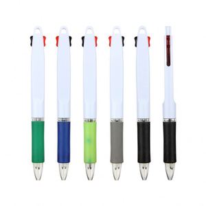 Vente flash, impression publicitaire bon marché, stylo à bille en plastique à 2 couleurs d'encre avec logo personnalisé - Product Image 1