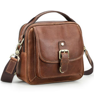 Usine vente chaude hommes Vintage en cuir véritable bandoulière sac de <span class=keywords><strong>messager</strong></span> nouveau sac à bandoulière pour hommes sac à main de luxe - Product Image 1