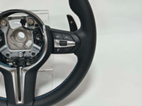 Volant sport noir en cuir de luxe à 3 branches pour F30 F20 F22 F23 X1 X3 X5 E90 M4 X6