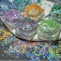 Poudre scintillante de paillettes d'art d'ongle de flash vertical de laser pour des décorations de Snowglobes de gobelet à la main de bricolage