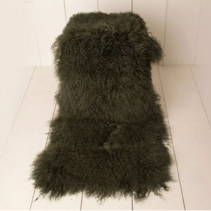 Alfombras de silla azul claro Alfombras de lana de piel de oveja rizada - Product Image 6