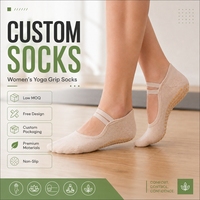 Chaussettes basses en tricot pour femmes, invisibles, antidérapantes, avec logo personnalisé, en coton, pour barre, trampoline, pilates, yoga