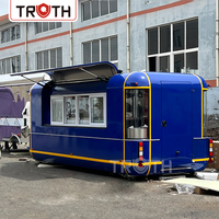 Camion de restauration mobile en acier inoxydable Truth avec rôtissoire à poulet, 18 pieds, entièrement équipé avec congélateur