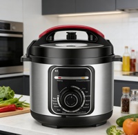 Oulik Cuiseur à riz électrique intelligent 5L/6L avec minuterie numérique, tasse doseuse, revêtement antiadhésif, acier inoxydable, portable