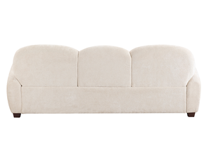 <b>Modern</b> Convertible 3 Seater Boucle Fabric <b>Sofa</b> <b>Bed</b> Set with 3 Pillows for Bedroom Office Apartment Beige - Product Image 4