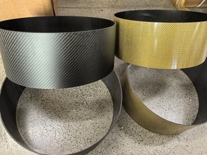 Coque de tambour en fibre de carbone à module élevé |   Fabrication de batteries de percussions sur mesure (OEM disponible) - Product Image 1